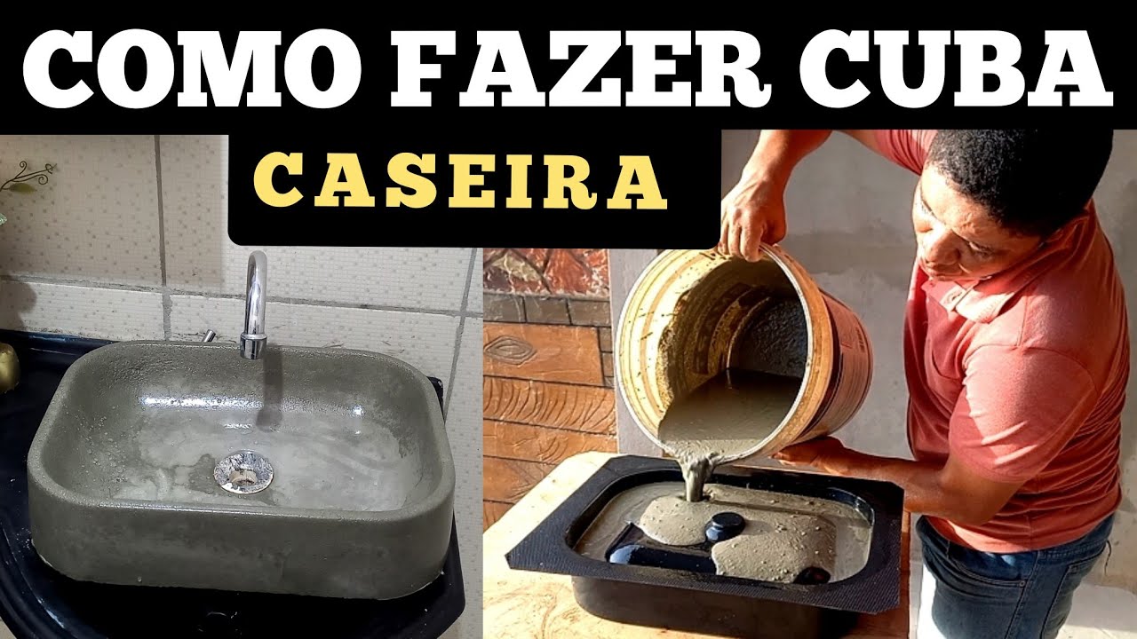 VAI VIRA FEBRE como fazer Cuba de Cimento com Efeito Cimento QUEIMADO