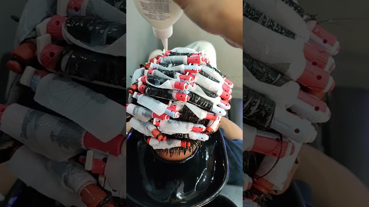 proses keriting rambut #shorts