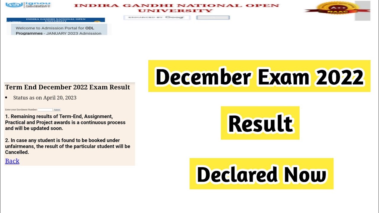 Ignou December 2022 Result Declared  | Mister Ignou #ignou #result