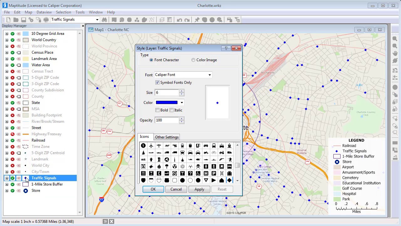 Maptitude 2019 Map Styles Management & Map Customization