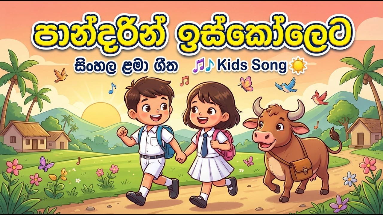 “පාන්දරින් ඉස්කෝලෙට | සිංහල ළමා ගීත – Pandarin Iskoleta 🐂🧒”