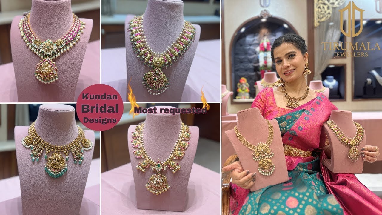 Pure 22kt Kundan bridal necklace Trendy, Affordable & Custom-Made! 💎 Shop Now | Tirumala Jewellers