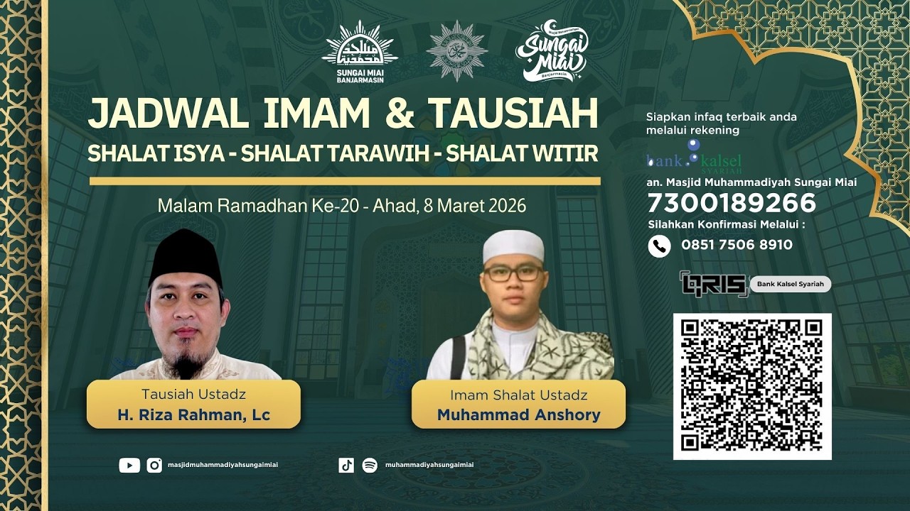 [Live] Qiyamu Ramadhan 1447 H Malam Ke-20