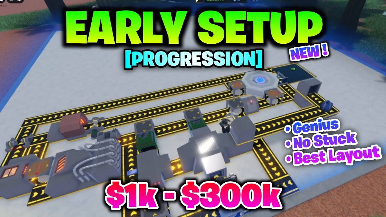 Best New Early Game Setup Ultimate Mining Tycoon Roblox (New Machine)