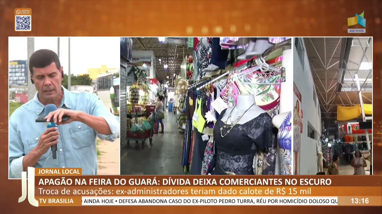 JL - Apagão na feira do Guará: dívida deixa comerciantes no escuro