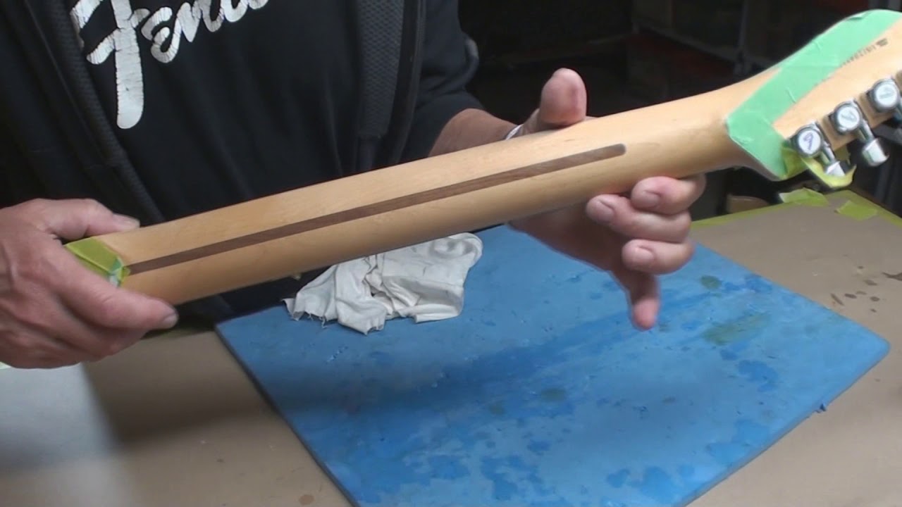 Удаление покрытия с грифа Telecaster