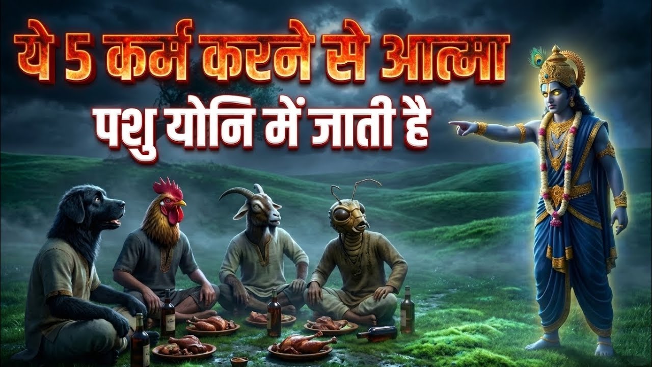 श्रीकृष्ण ने बताया: इंसान को जानवर बनाने वाले 5 महापाप!😨