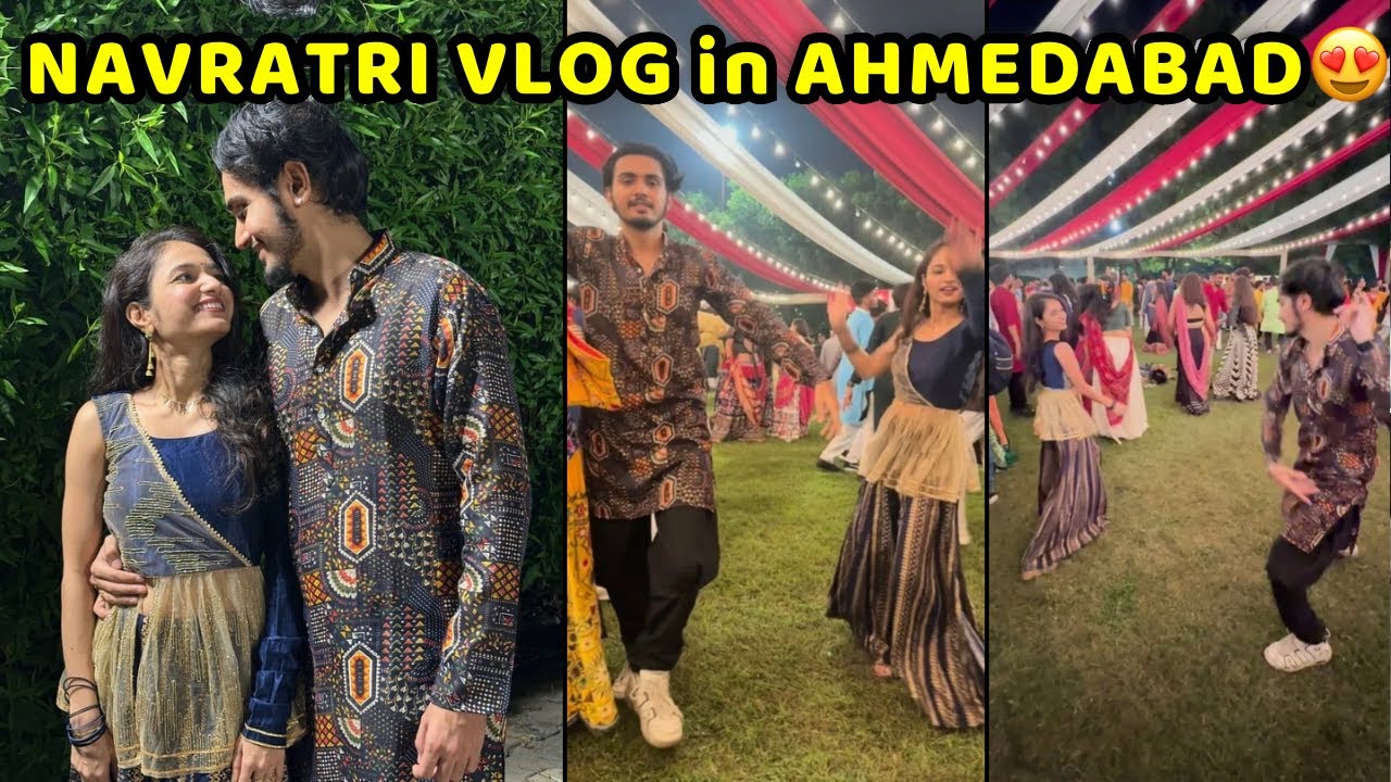 Navratri VLOG 2024😍 First Day of Navratri Special Vlog | Jaydeep Devangi Vlogs | Couple Vlog