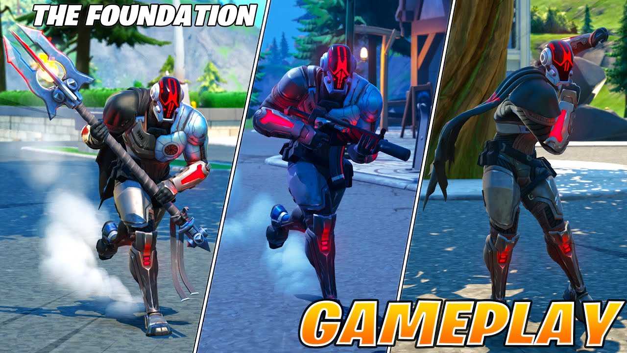 The Foundation Skin (Both Styles) Gameplay! Fortnite