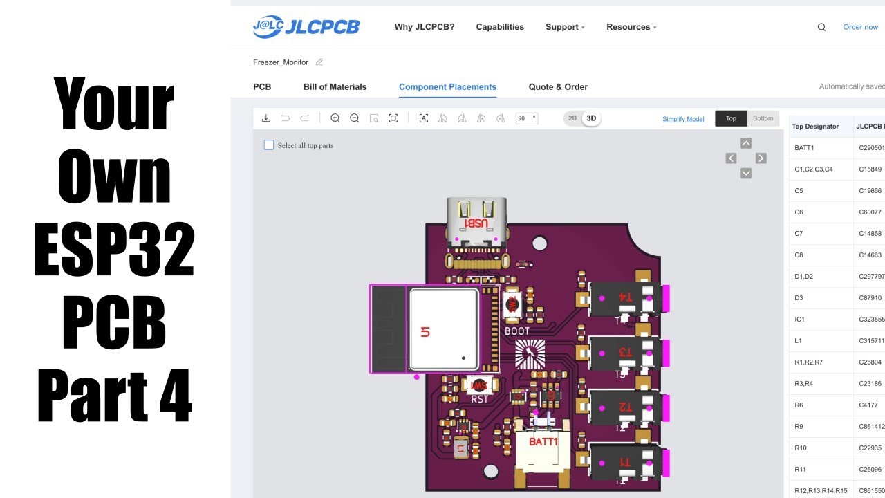 Изготовление собственной печатной платы ESP32: Часть 4 — Заказ