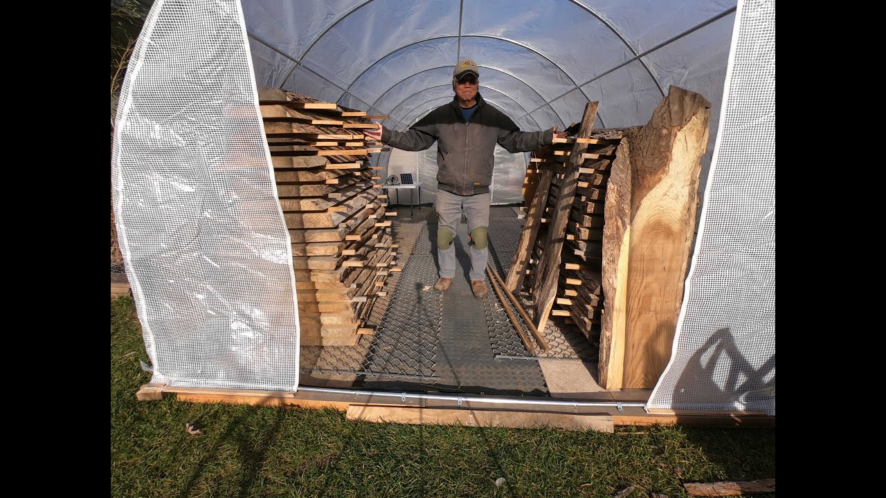 Trying a New Method of Drying my Milled Wood Slabs. Greenhouse Kiln Build 2