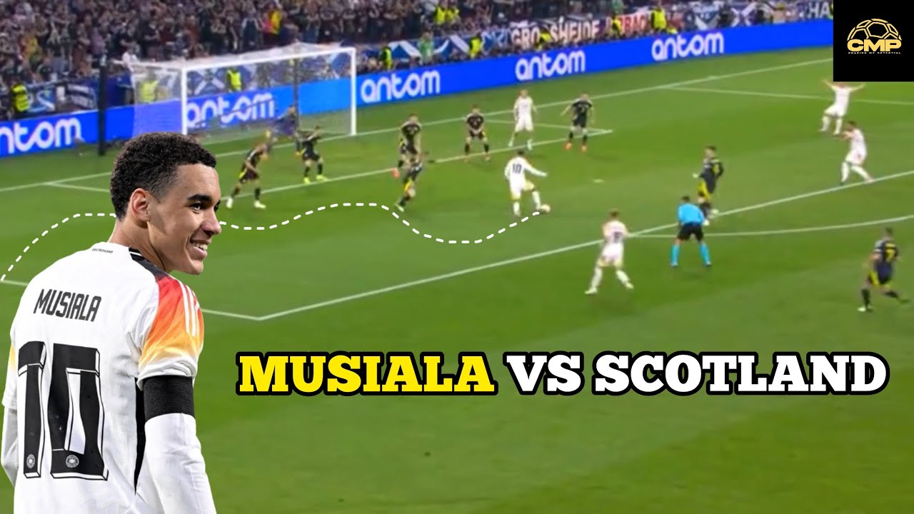 Jamal Musiala dribbling masterclass vs Scotland 14/06/24 | Decoding his brilliance clip by clip