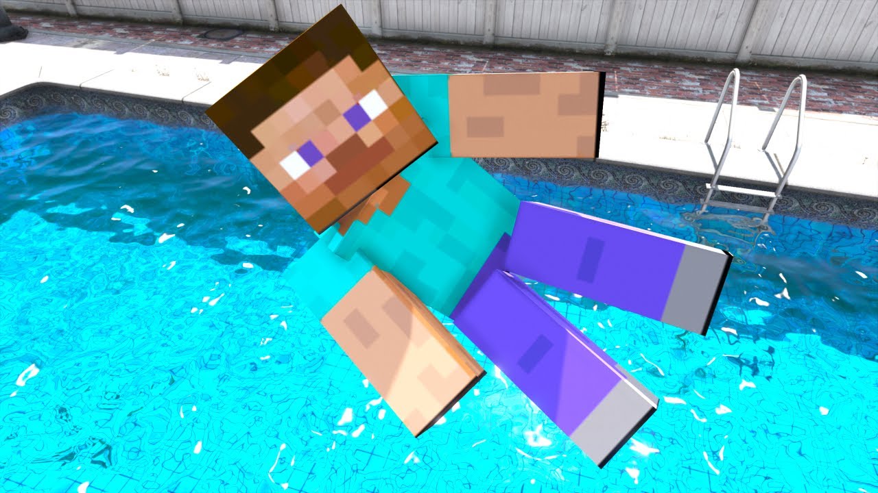 GTA 5 Water Ragdolls | MINECRAFT STEVE ep.4 (Euphoria Physics)