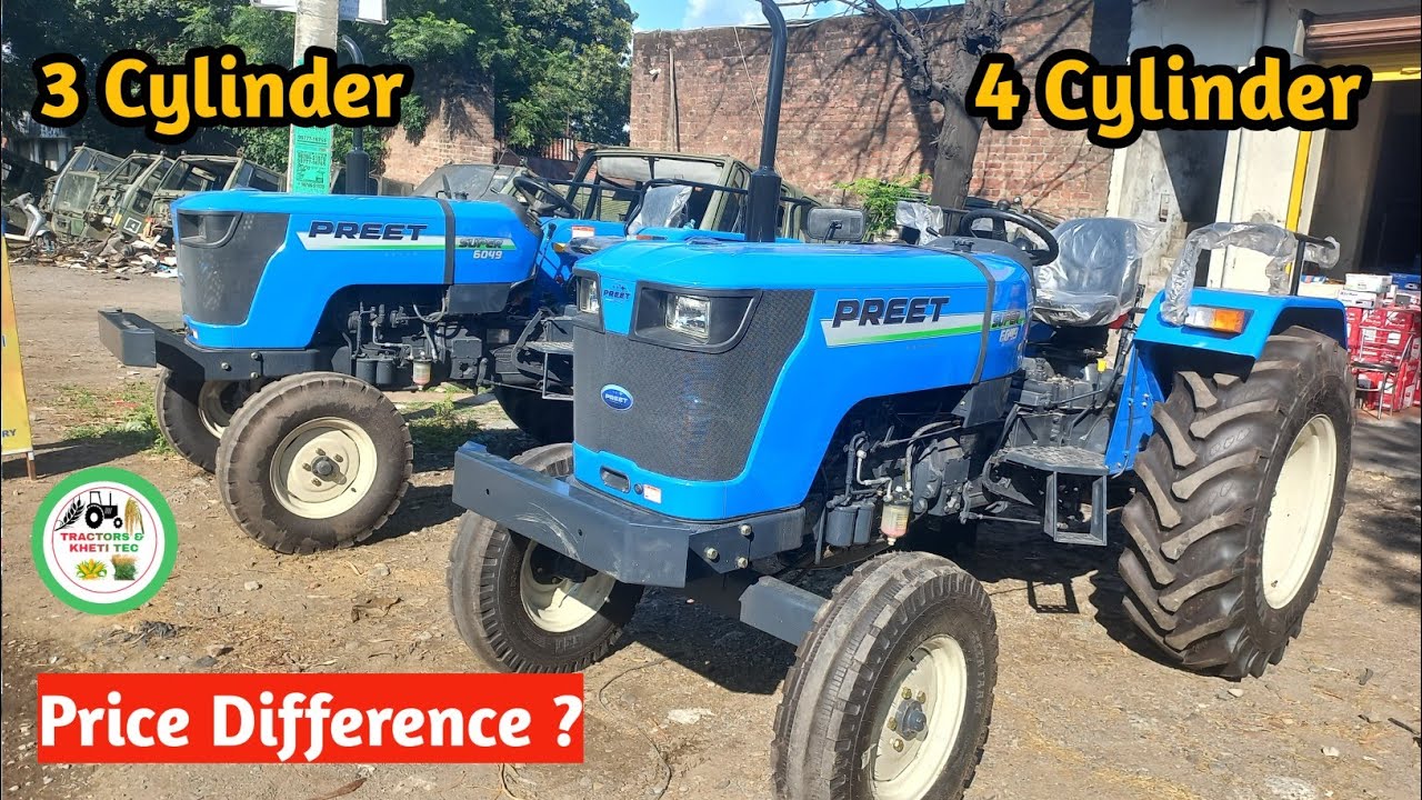 Preet 6049 Super 3 Speed HML SideGear [3 Cylinder vs 4 Cylinder]// Comperison Vedio
