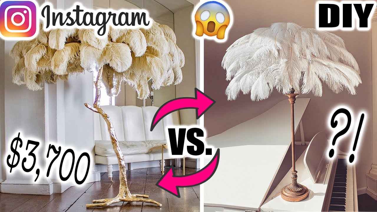 DIY FEATHER LAMP!