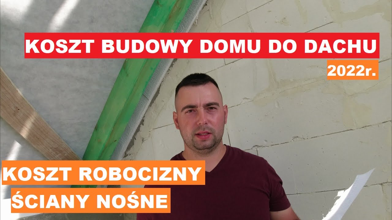 Koszt budowy domu do dachu. Robocizna, fundamenty, ściany nośne, strop. Budowa domu Ewa Lux 1A