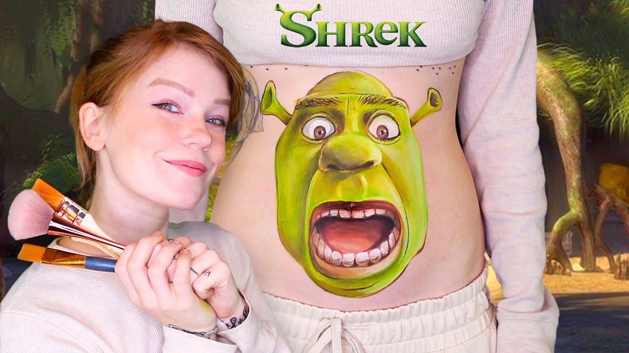 Coolest Shrek Body Art Illusion!