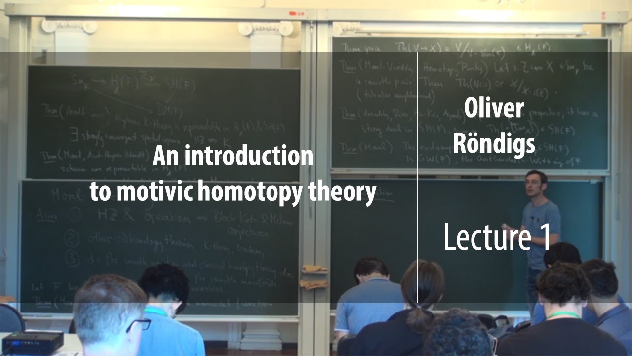 Lecture 1 | An introduction to motivic homotopy theory | Oliver Röndigs | Лекториум