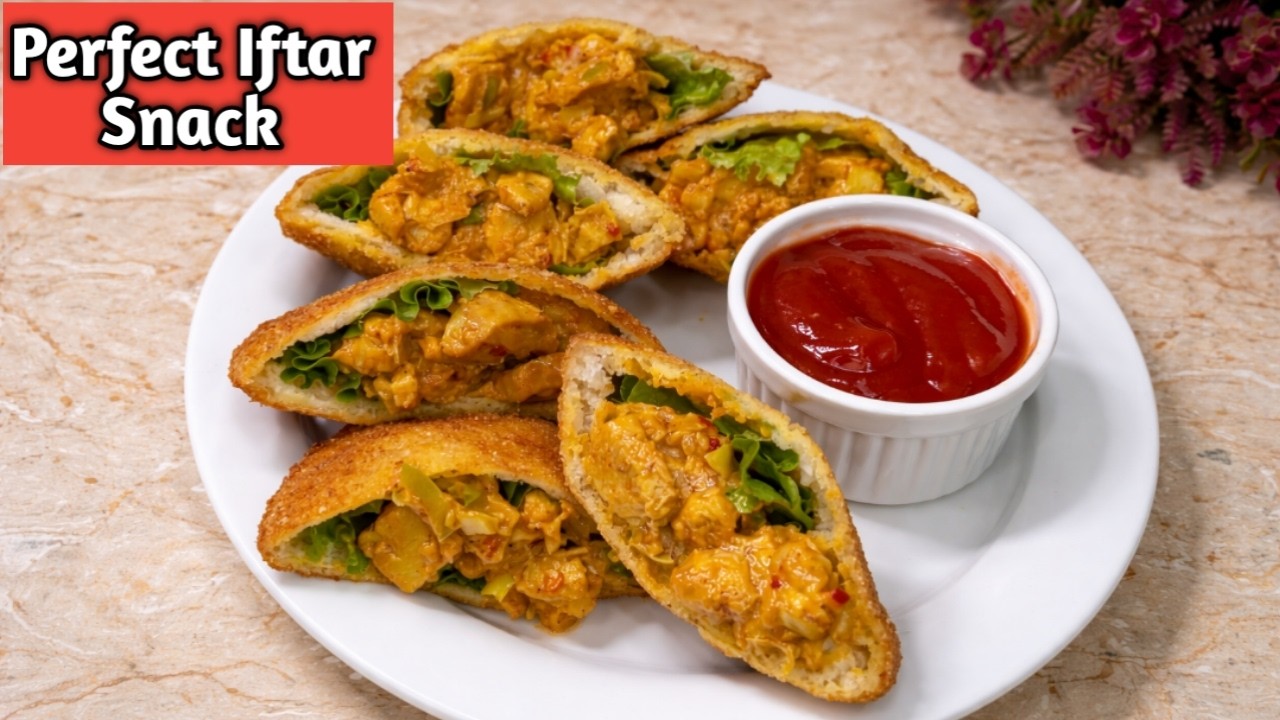 Chicken Bread Pockets Recipe | Crispy Iftar Snack for Ramadan | Easy Homemade Snack