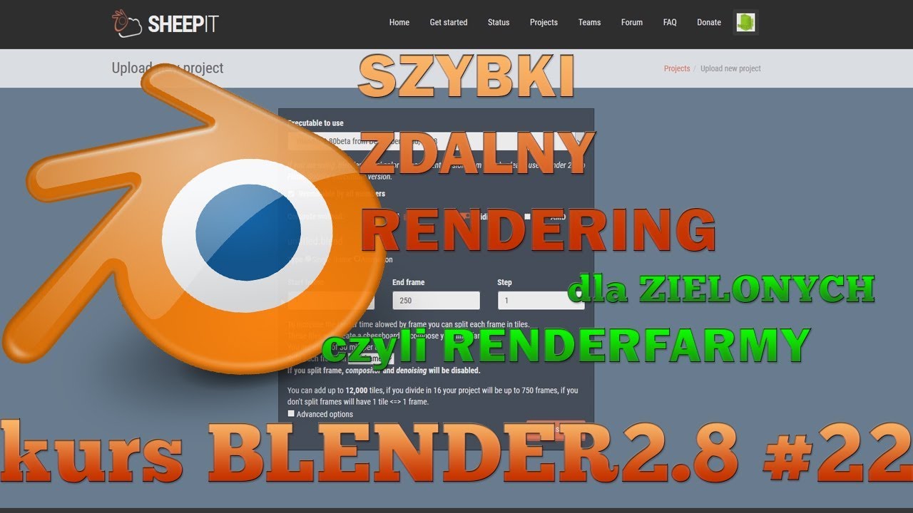 Kurs Blender 2.8 #22 - Renderfarmy Czyli Szybki Zdalny Rendering