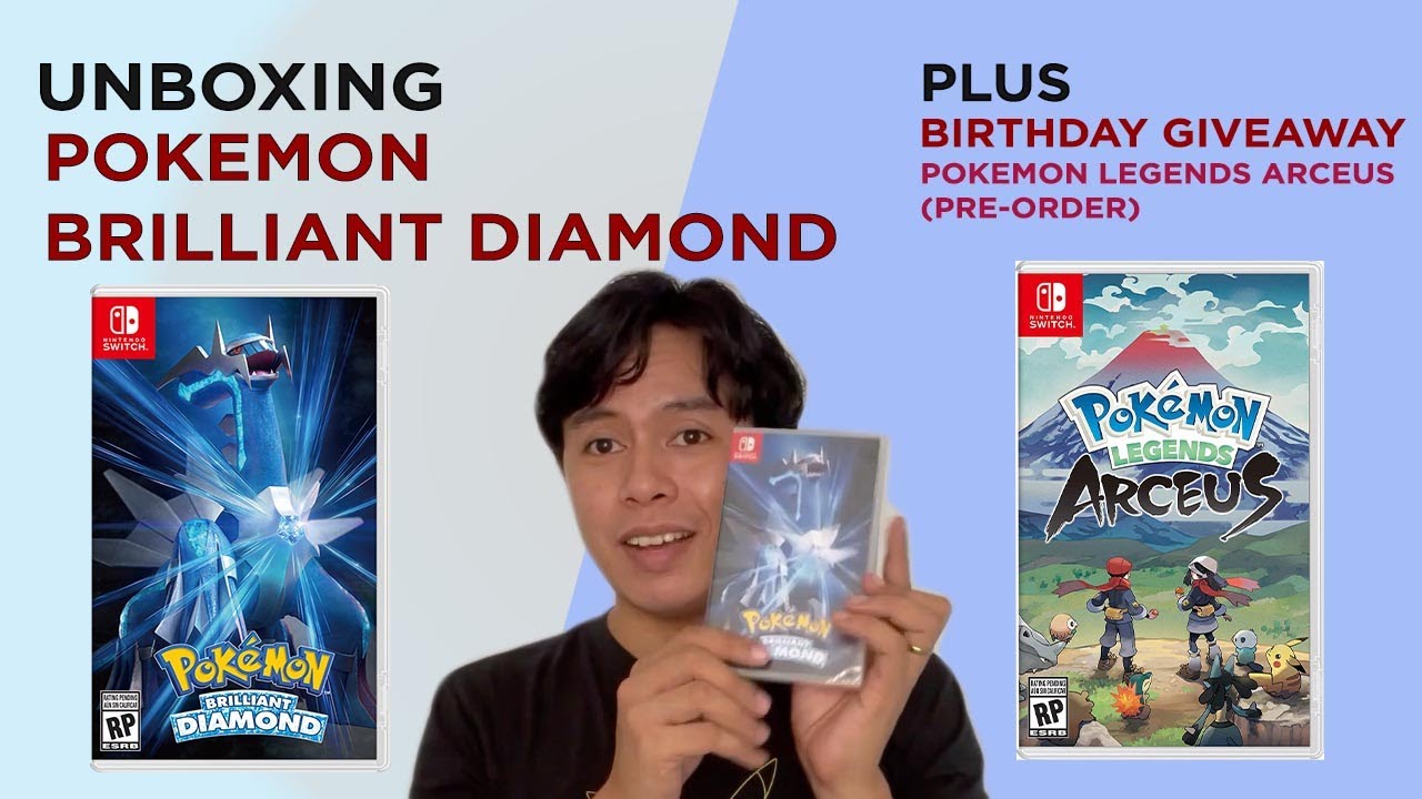Unboxing Pokemon Brilliant Diamond + Pokemon Legends Arceus Giveaway! | Inyi Yruma