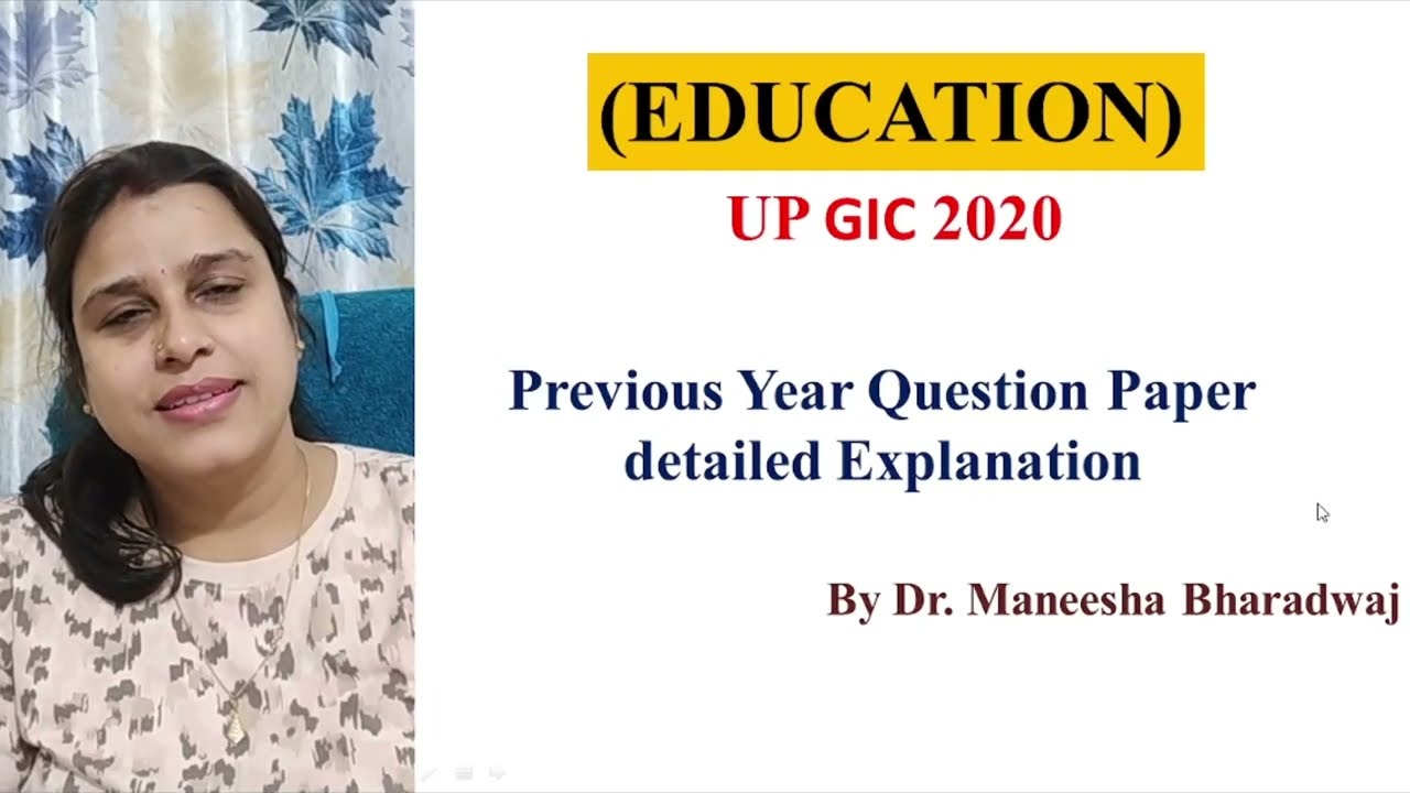UP GIC Education Previous Paper | Important Questions for Upcoming Exam | UGC NET | UPHESC51 | PGT