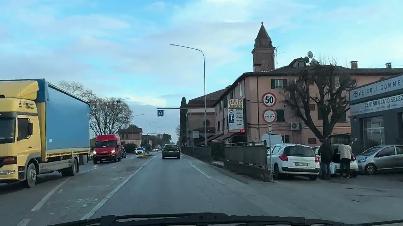 		🇮🇹طريق ريفي تحت سماء شتوية ساحرة - الريف الإيطالي-🇮🇹