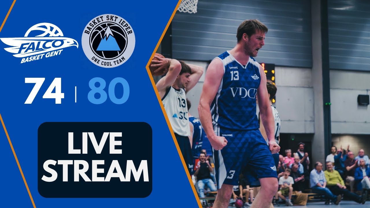 LIVE 🔴 - TDM1 Play-Offs: BBC Falco Gent vs Basket SKT Ieper (Quarter-Finals Game 3): 74-80