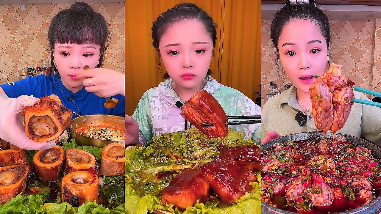 Real Mukbang :) spicy Pork Bellly Soothing Sounds While Enjoying Delicious 먹방 모음이 팅쇼 리얼 사운드 #1606
