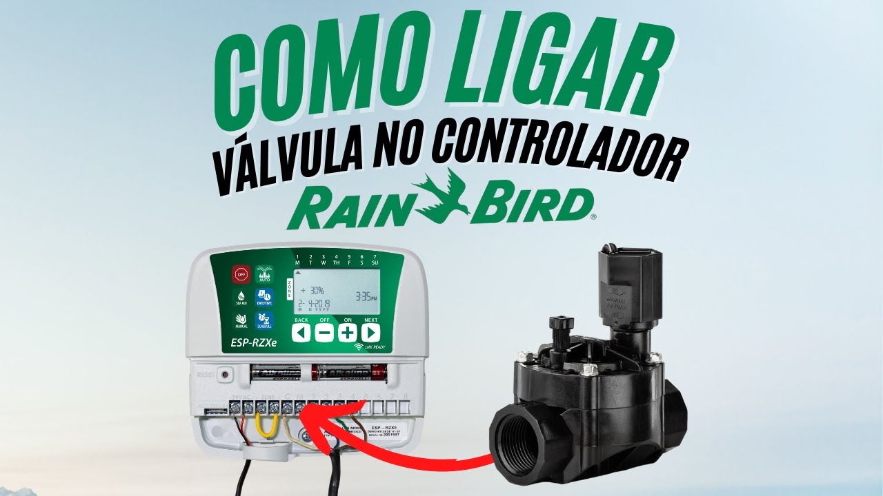 Como ligar válvula no controlador Rain Bird corretamente?