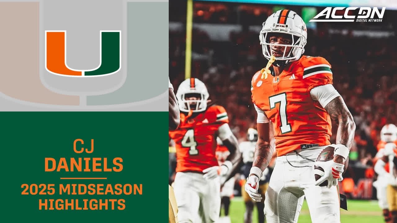 Miami WR CJ Daniels Midseason Highlights | 2025 ACC Football
