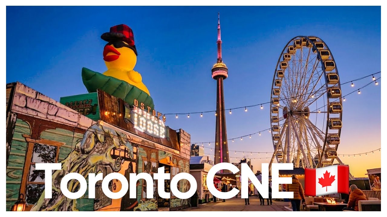 CNE Toronto Canada 🇨🇦 🎡🎢😱💌 Rides, Food Stalls, Ferris Wheel - Fun 4K Walking Tour