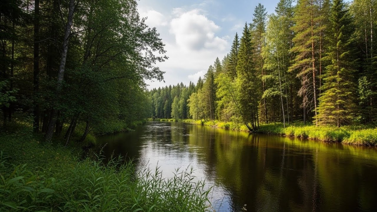 Flowing River Water 🌊 Gentle Stream Sound for Sleep, Focus, and Relaxation #398