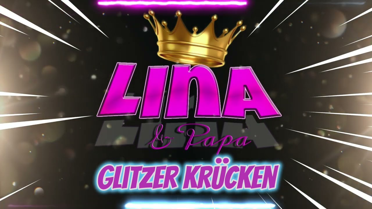 Lina & Papa   Glitzer Krücken