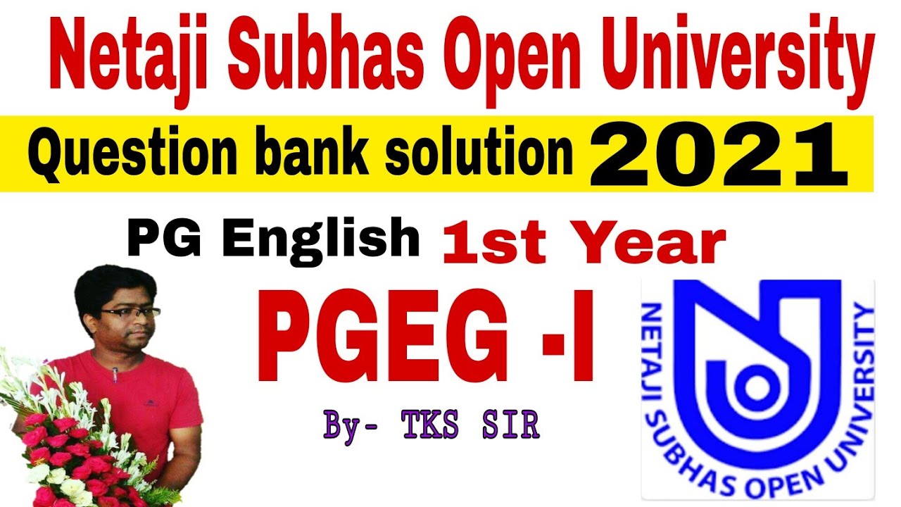 NSOU Exam 2021 | PG English question bank solution  | PGEG -I | TKS SIR