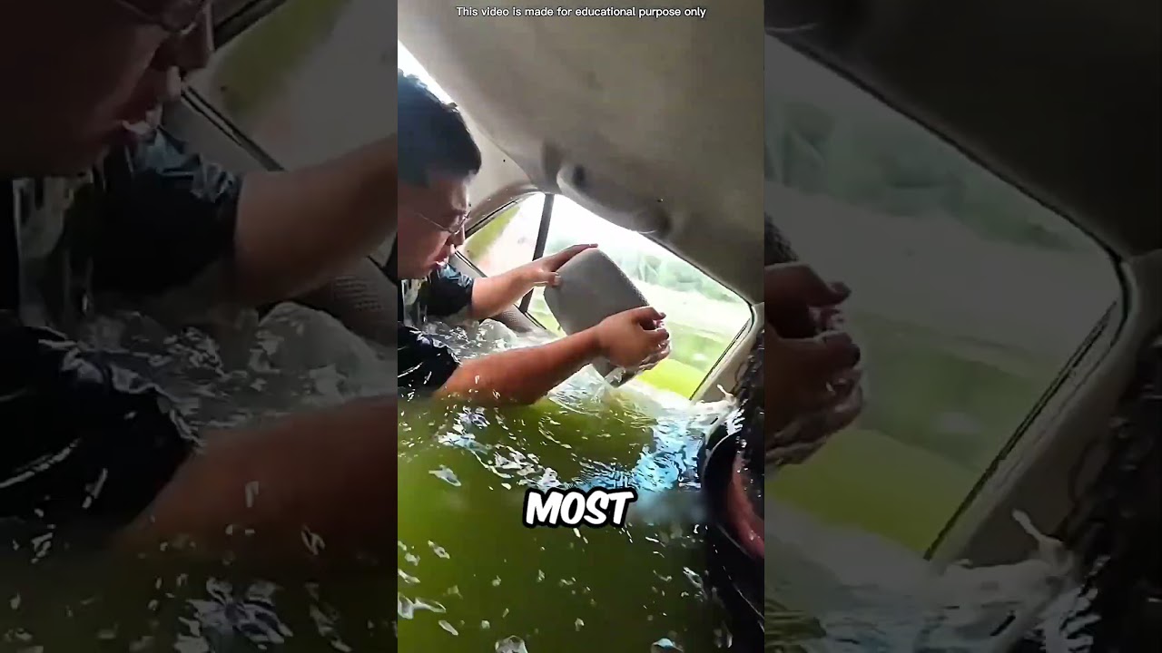 Как выбраться из тонущей машины! 🚗💦