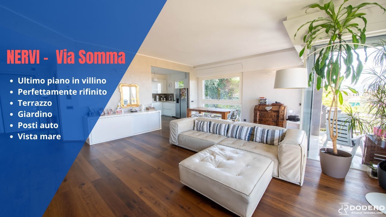 CASA IN VENDITA A GENOVA NERVI RISTRUTTURATA  VISTA MARE - TERRAZZO - GIARDINO | DODERO IMMOBILIARE