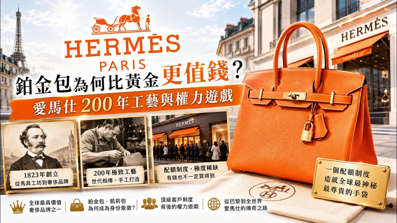 【粵語】-  鉑金包為何比黃金更值錢？Hermès 愛馬仕 200 年工藝與權力遊戲 /Hermès: 200 Years of Craftsmanship and the Game of Power