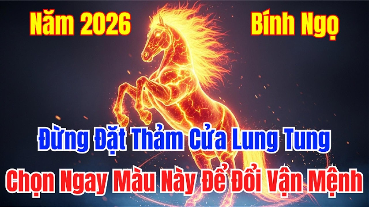 Đừng Để Thảm Cửa Chặn Thần Tài! Năm 2026 Hỏa Mã Dùng Màu Này Mới Giàu, Nhà Bạn Đã Đặt Đúng Chưa?