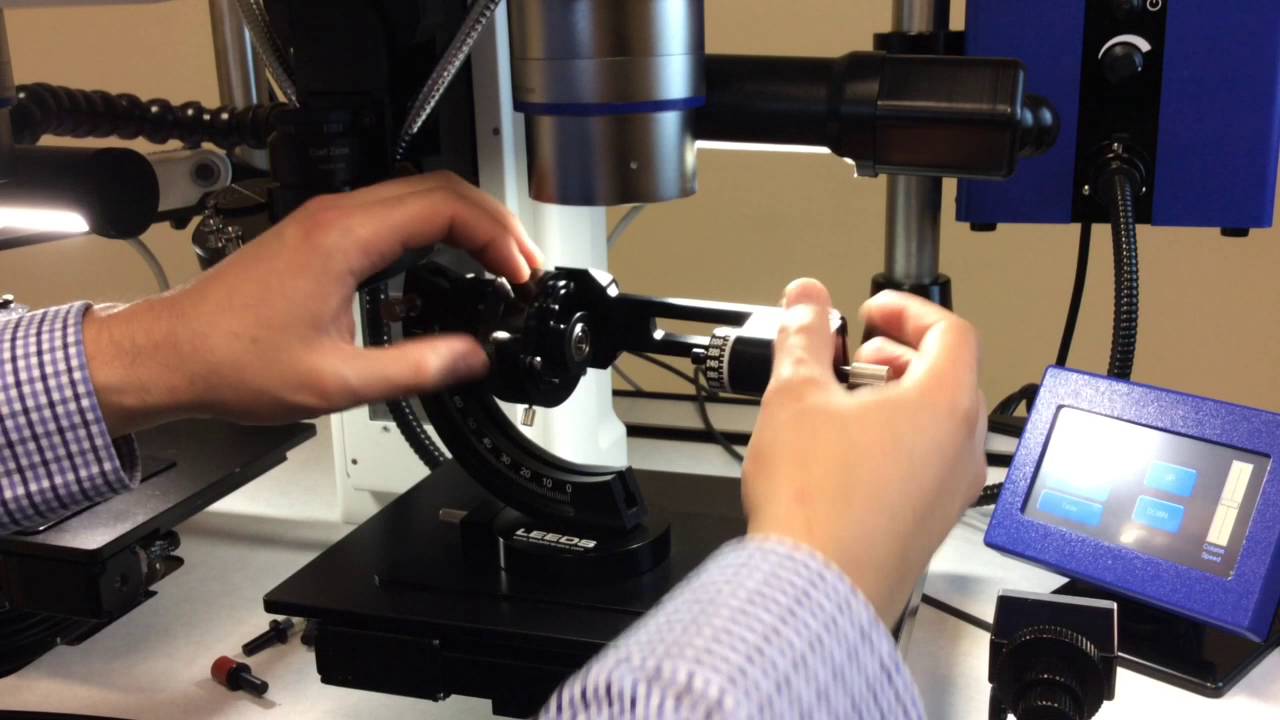 Comparison Microscope Tutorial: Attaching the On-Center Projectile Holder to Leeds Universal Holder