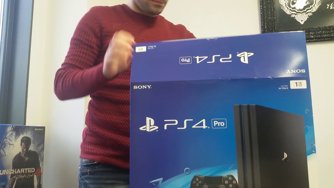 Sony Playstation 4 Pro Unboxing فتح علبة جهاز سوني بلايستيشن فور برو الجديد بتاريخ 10/11/2016