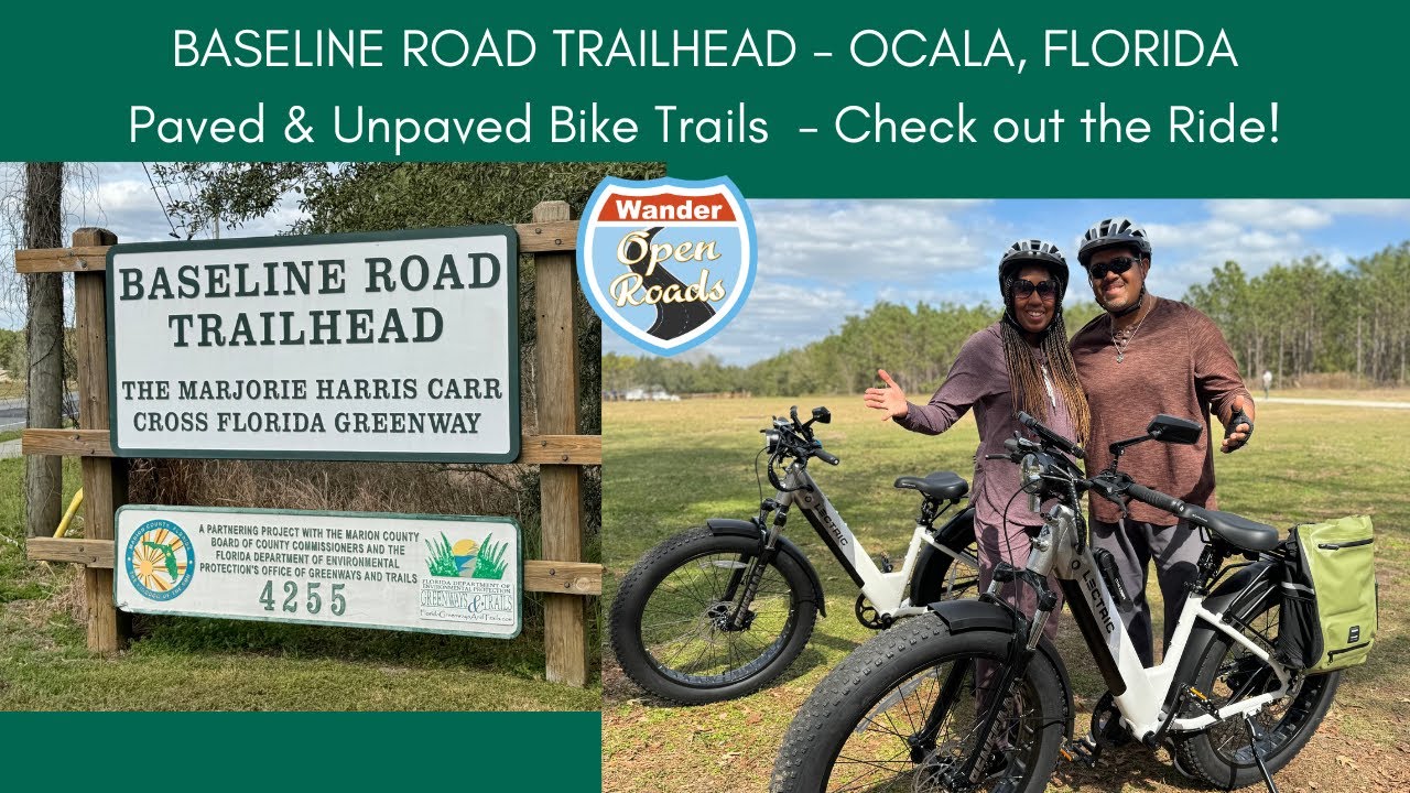 Baseline Road Trailhead - Ocala, Florida - Paved Multi-Purpose Bike Trail & Un-paved Off-Road Trail