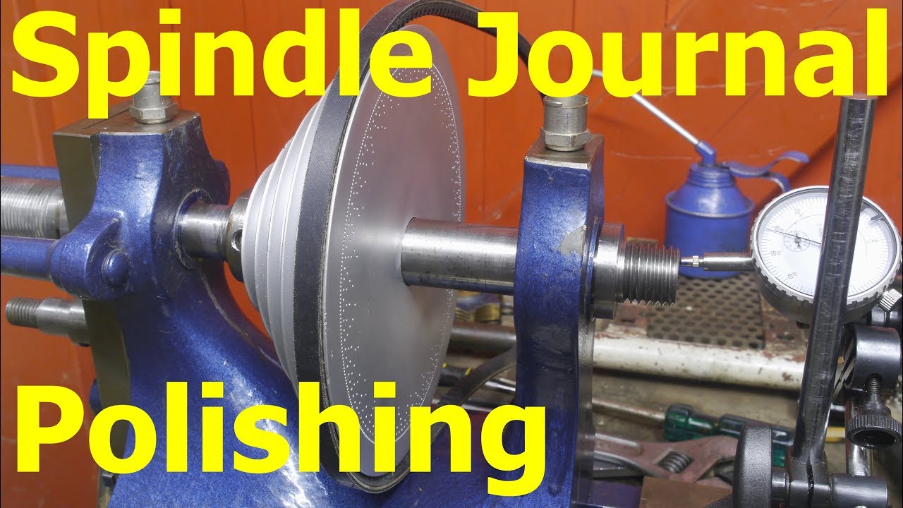 Polishing bearing journals and reassembling a vintage lathe spindle