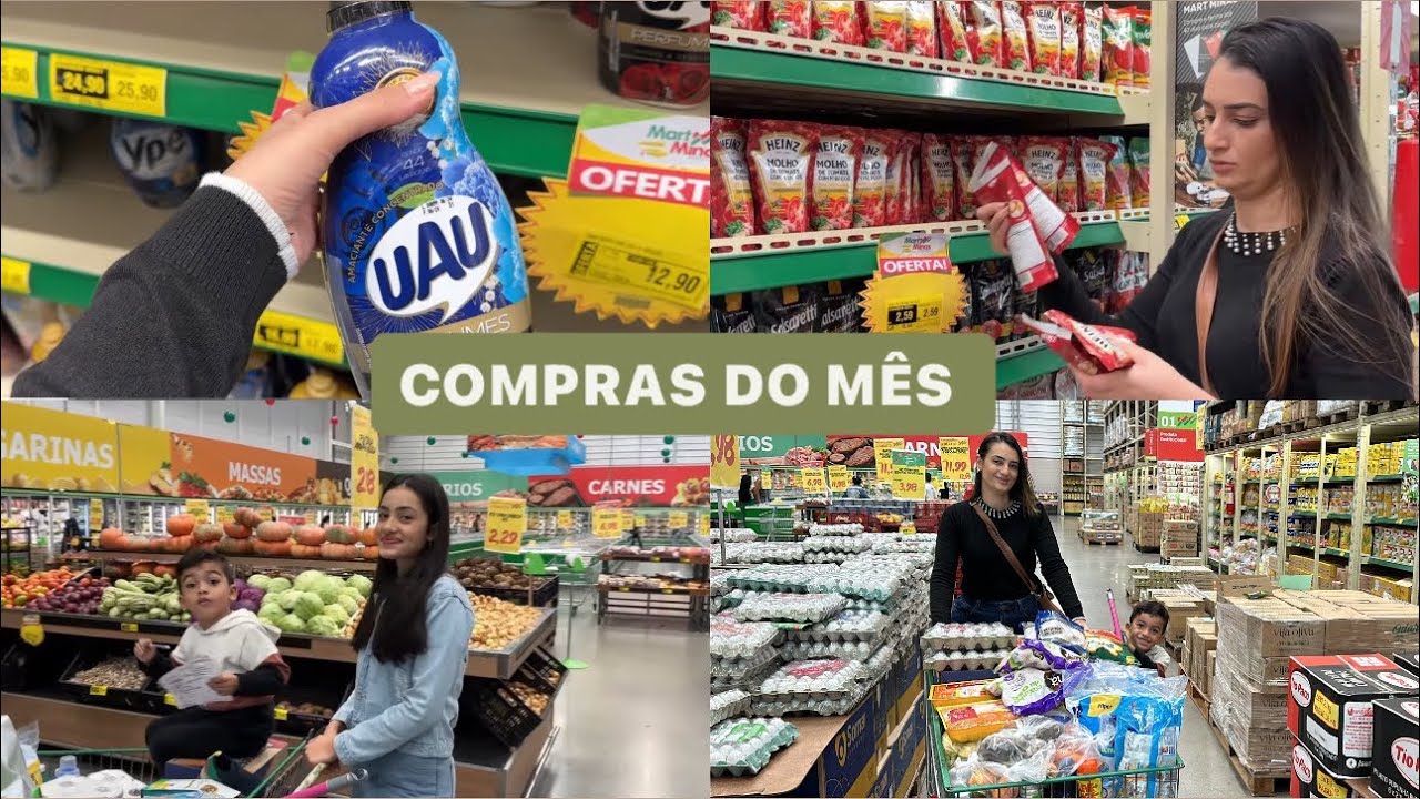 NOSSAS COMPRAS DO MÊS NO MART MINAS + VALOR TOTAL | LAIS VELOSO