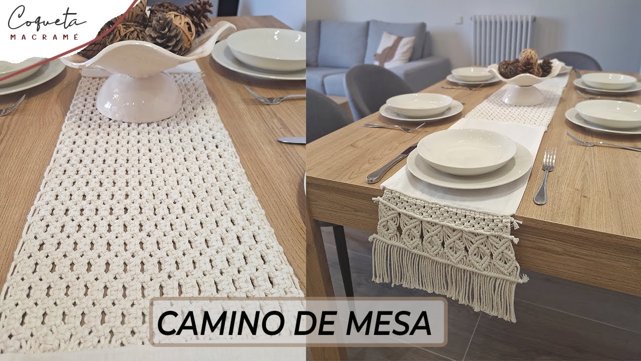 Crea tu CAMINO DE MESA de MACRAMÉ paso a paso /Coqueta Macramé