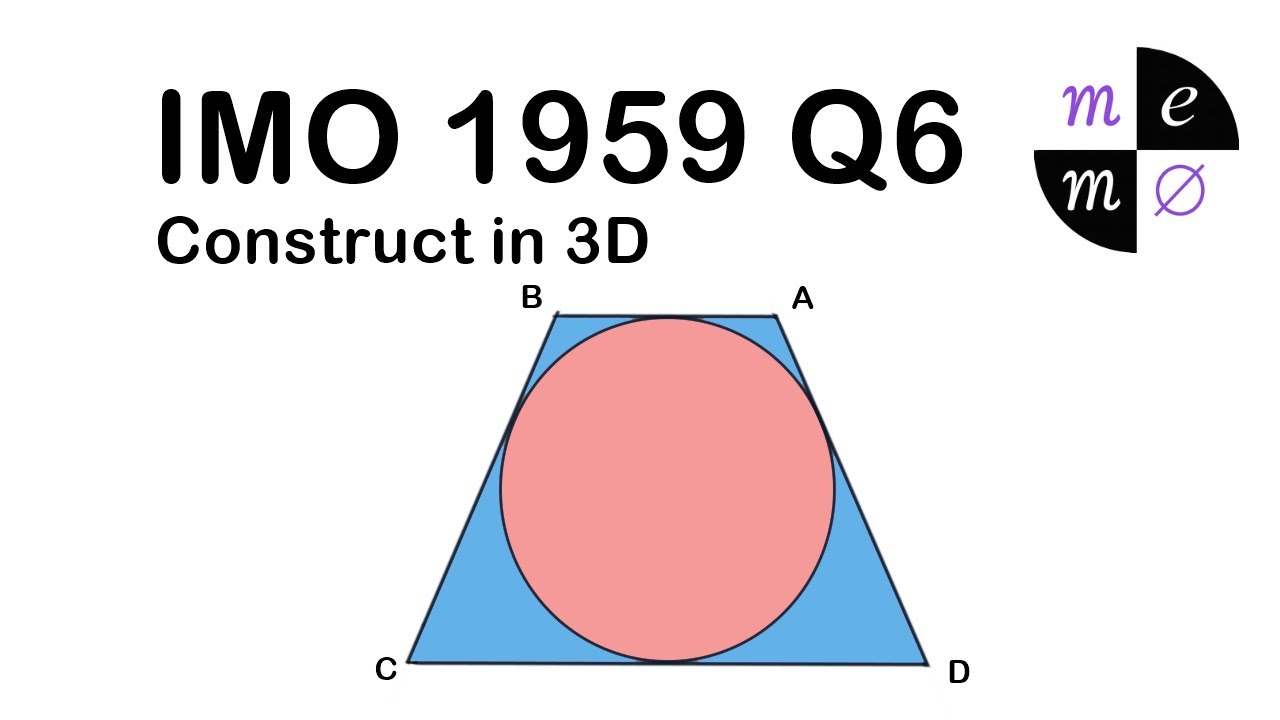 [Very first IMO in history] 1959 IMO Problem #6: 3D Construction and Isosceles Trapezium