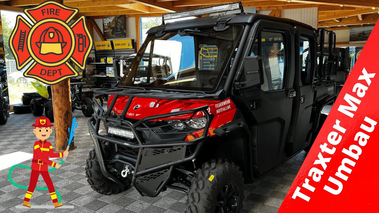 Can Am Traxter Max HD10 2022 mit Feuerwehr Umbau, Vorstellung & Car Wrapping am 6 Sitzer Defender
