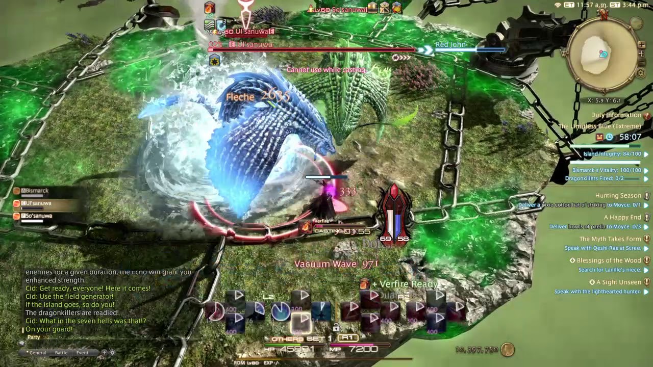 FFXIV The Limitless Blue (Extreme) (Bismark extreme) solo speedkill in 4m37s