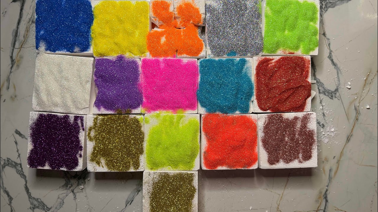 Colorful Glitter on Freshies ✨| ASMR |