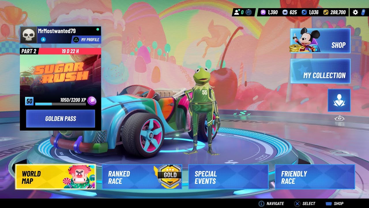 Disney SpeedStorm season 7 Sugar rush - New Seasonal Tour out! Kermit unlocked! Goldenpass Done!